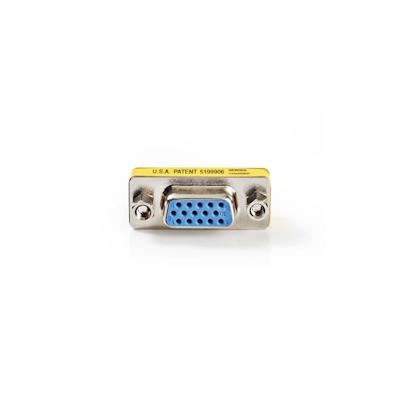 Nedis VGA-Adapter - VGA Buchse - VGA Buchse - Vernickelt - Gerade - Metall - Metall - Plastikbeutel Image