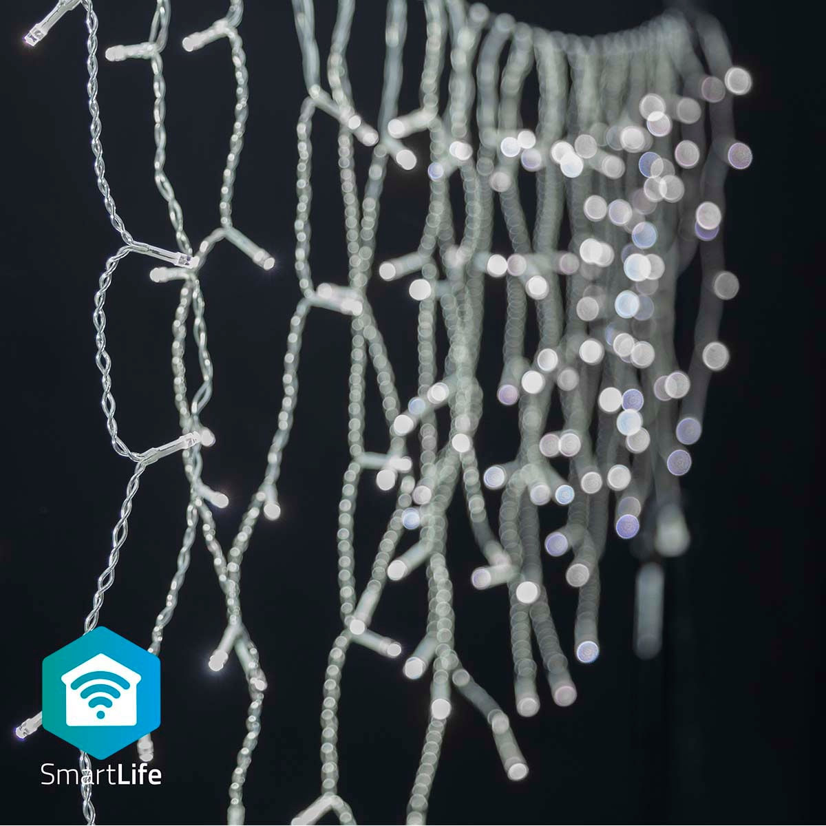 Nedis SmartLife Weihnachtsbeleuchtung - Eiszapfen - Wi-Fi - Kaltweiss - 240 LED's - 5.00 m - Android / IOS