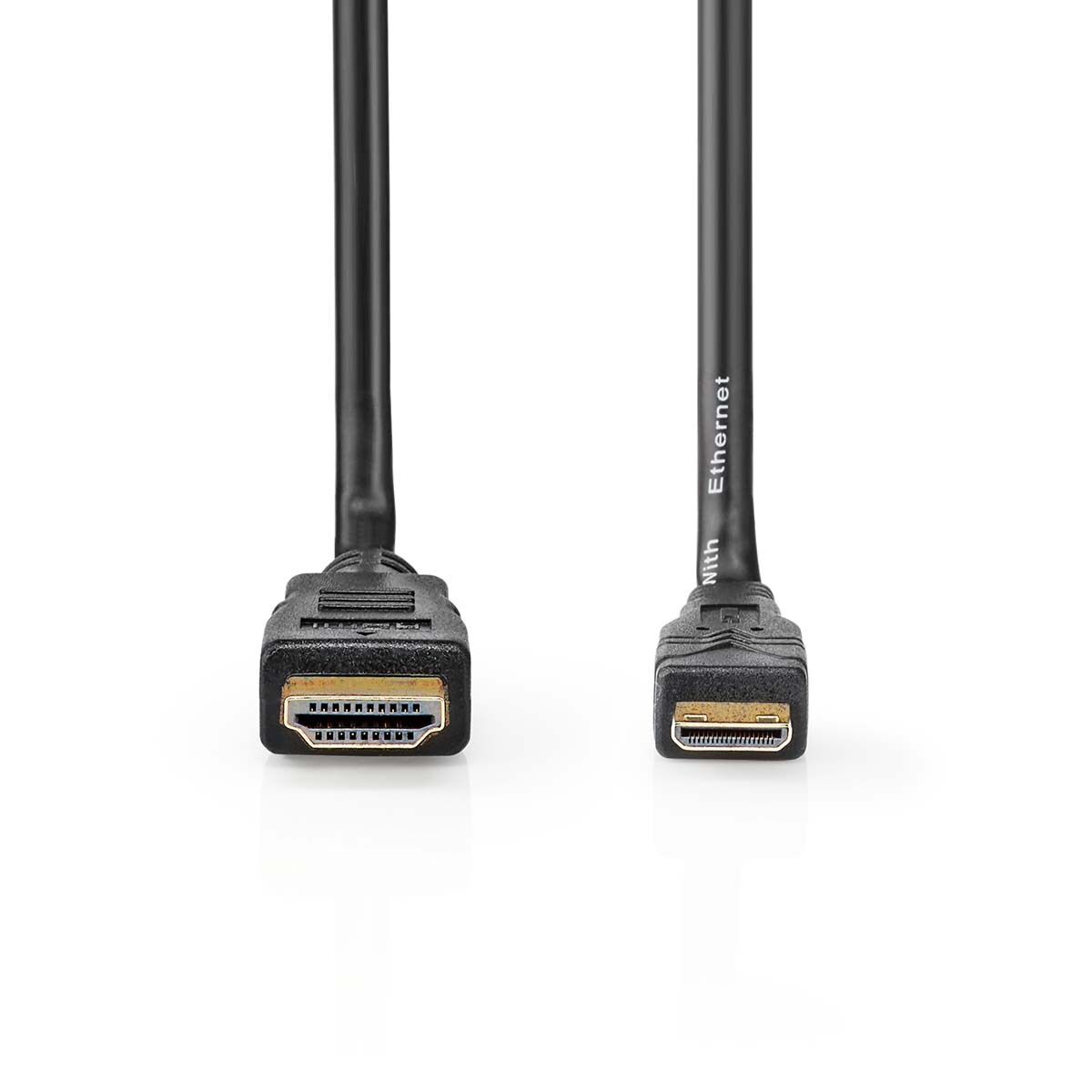 Nedis High Speed HDMI Kabel mit Ethernet - HDMI Stecker - HDMI Mini Stecker - 4K@30Hz - 10.2 Gbps - 1.50 m - Rund - PVC - Schwarz - Plastikbeutel Image