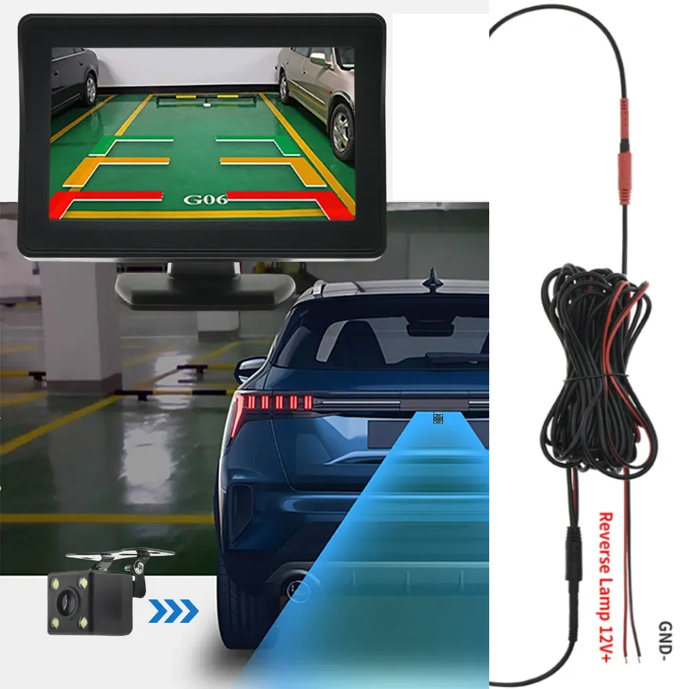 Auto-Rückfahrkamera mit Monitor für Volkswagen Golf T-ROC Renault Clio Dacia Sandero Ford F-150 Skoda Octavia Peugeot 208 Image