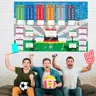 2 pcs2024 Euro Fußball Poster Zeitplan Fußball Meisterschaft Wand karte Planer für Spielstätten