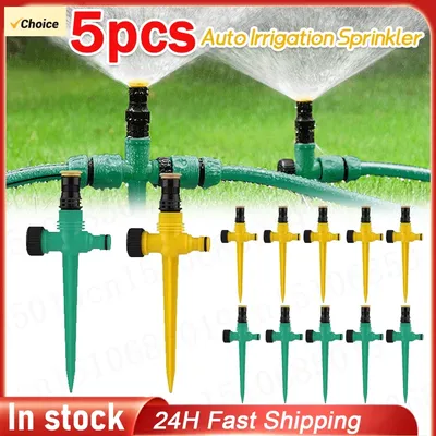 5 stücke 360-Grad-Drehung Bewässerung Sprinkler Auto Bewässerungs system Bewässerung Bewässerungs gerät Garten Wasser Sprinkler