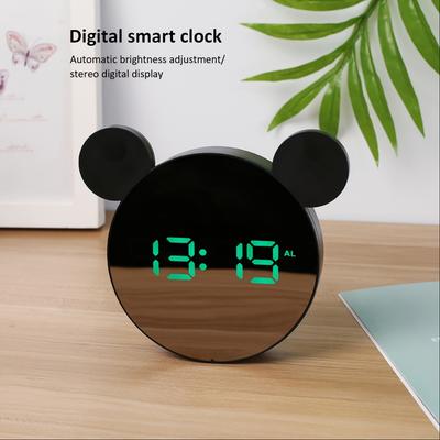 1pc, Led Mirror Clock, Mini Mouse Electronic Gift ...