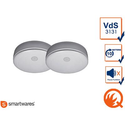 Smartwares - 2er set Qualitäts Rauchmelder 10 Jahres Batterie, VdS zertifiziert & Q-Siegel Image