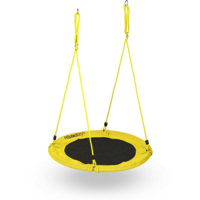 Relaxdays - Nestschaukel, runde Hängeschaukel ø 90cm, Kinder & Erwachsene, verstellbar, bis 100 kg, Image