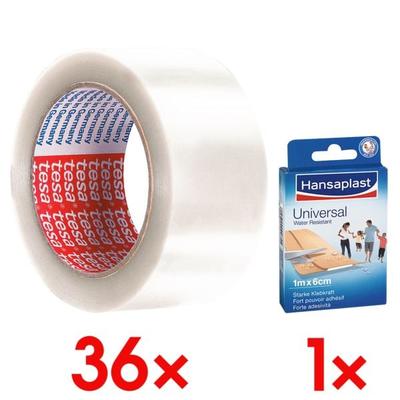 tesa 36x Packband »4124« 50 mm breit inkl. Pflaster »Universal« weiß