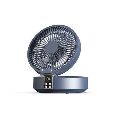 Desktop Fan with Remote, Portable Rechargeable LED Light Fan Air Cooler Mini Desk USB Fan with 3 Speeds, 120 Degree Rotation, Quiet Operation, Great for Bedfroom, Kids Room, Study Room