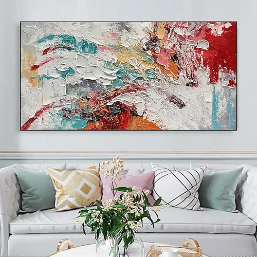 handgefertigtes Ölgemälde auf Leinwand, Wandkunst, Dekoration, modern, abstrakt, für die Inneneinrichtung, gerollt, rahmenlos, ungedehntes Gemälde Image