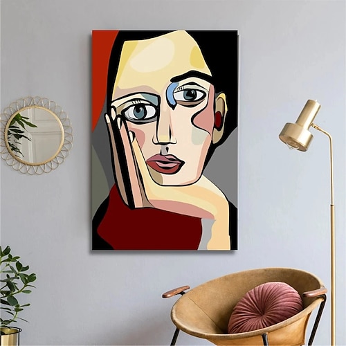 Street Art Ölgemälde handgemalte Figur strukturierte Leinwand Kunst moderne Kunst Malerei handgemachte Dame Malerei moderne Kunstwerke für Wohnzimmer Wand-Dekor Image