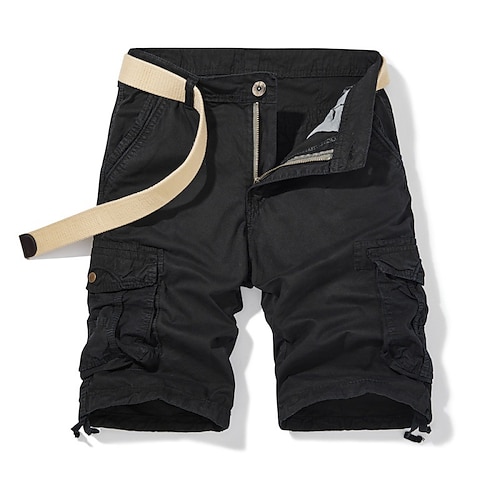 Herren Taktische Shorts Cargo Shorts Kurze Hosen Shorts Kurze Hosen Knopf Multi Pocket Glatt tragbar Kurz Outdoor Täglich Ausgehen Modisch Klassisch Schwarz Blau Image
