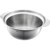Schüssel GEFU "PREMIO", silber, H:10,5cm Ø:27cm, Edelstahl 18/10, Schüsseln, mit ergonomische Griffe für sichere Handhabung