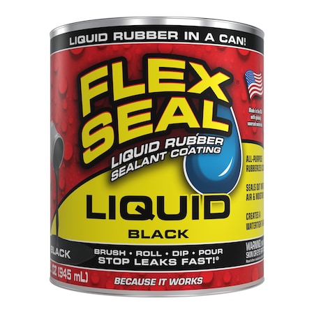 FLEX SEAL LFSBLKR32 Leak Sealer 32 oz, Can, Black, Liquid