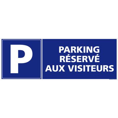 Panneau Parking Réservé Visiteurs. Signalisation Stationnement Visiteurs. Sticker Parking