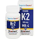 Superior Source Vitamin K2 MK-4 (Menaquinone-4) 500 mcg Quick Dissolve MicroLingual Tablets 60 Count Healthy Bones and Arteries Immune & Cardiovascular Support Assists Protein Synthesis Non-GMO