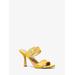 Michael Kors Colby Leather Sandal Yellow 8