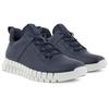 Sneaker ECCO "GRUUV M", Herren, Gr. 42, blau (marine), Glattleder, sportlich, Schuhe, Freizeitschuh, Halbschuh, mit herausnehmbarer Dual-Fit-Innensohle