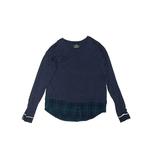 Vineyard Vines Pullover Sweater: Blue Plaid Tops - Kids Girl's Size 16