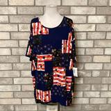 Lularoe Tops | 3for$20 Long (M) Tshirt | Color: Blue/Red | Size: M