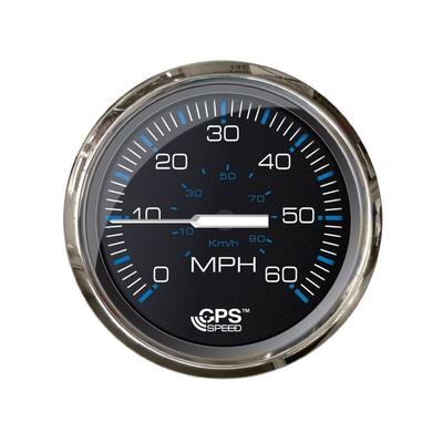 Faria Beede Instruments Chesepeake Black SS 4" Studded Speedometer - 60MPH GPS 33749