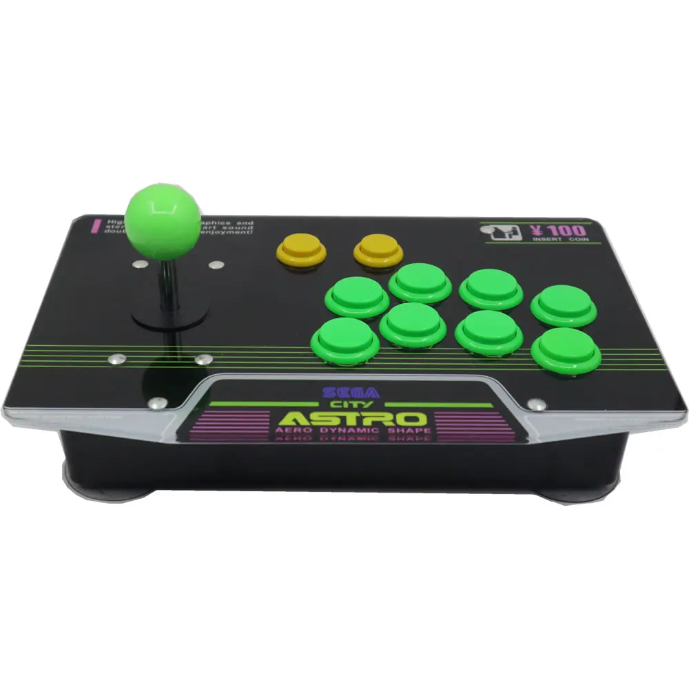 RAC-J500S 10 Tasten Arcade Joystick USB Wired Acryl Kunstwerk Panel Für PC SEGA Astro City Mini Image