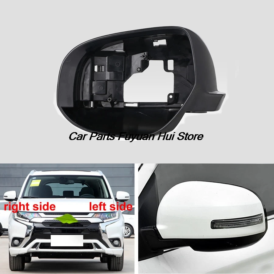 Für Mitsubishi Outlander 2013-2018 Auto Zubehör Seite Spiegel Gehäuse Rahmen Glas Surround Halter Trim Kein Kamera Loch Image