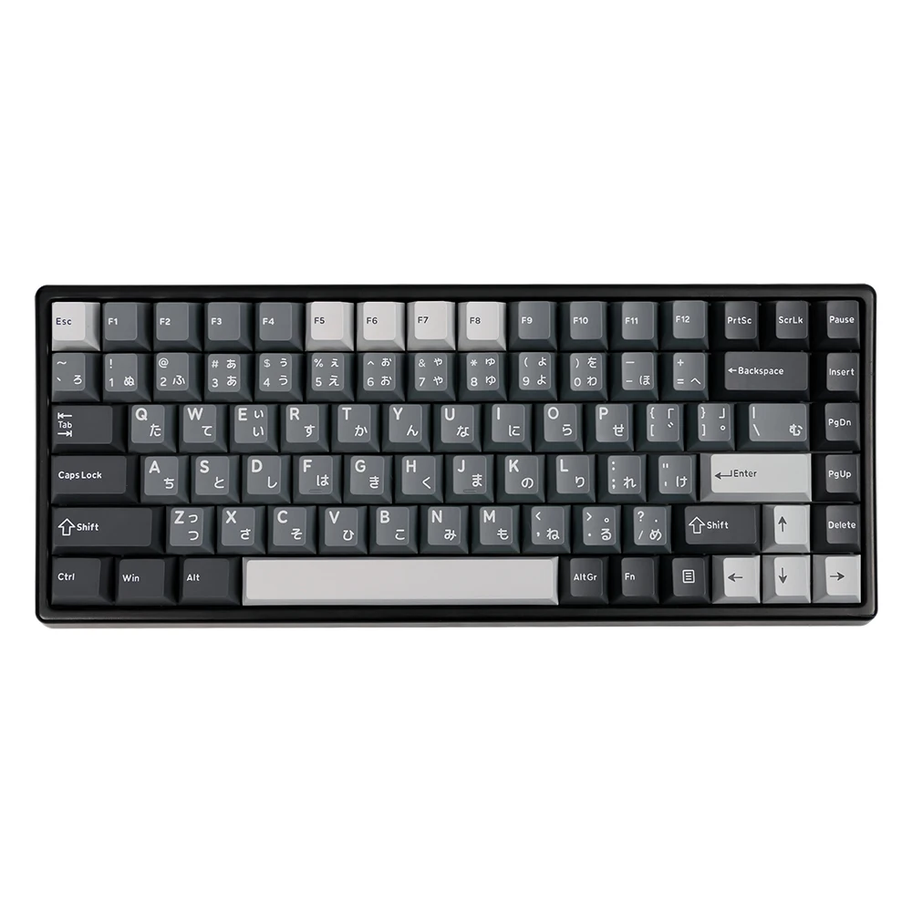 GJ Apollo Tastenkappen-Set PBT Doubleshot Tastenkappe Kirschprofil für mechanische Tastatur Laser Hirigana Cryillic Hangual Englisch Alice Image