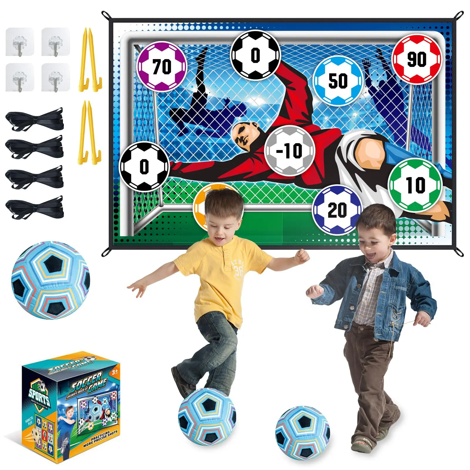 Ensemble de tapis de jeu de Football de 150CM, jouets de Football en plein air et en salle, jeux de Football compétitifs multijoueurs, cadeaux d