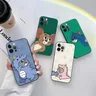 J-Jerrys-Mouse-Toms custodia per telefono Cat per iPhone 11 15 Pro Max custodia Coque 14 Plus 13 Pro