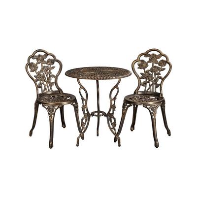Yaheetech - 3tlg. Bistro Set Balkonset Gartenset mit Stühlen, Zwei Sitzhocker Gartenmöbel im Image