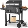 Grau Holzkohlegrills, Grillwagen xxl, kohlegrill groß, Holzkohlegrill mit Deckel, grillrost, Rädern