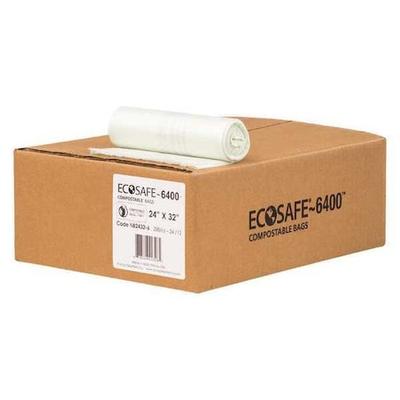ECOSAFE-6400 HB2432-6 13 gal Trash Bags, 24 in x 32 in, Heavy-Duty, 0.6 mil,