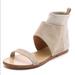 Anthropologie Shoes | Anthropologie Belle By Sigerson Morrison ‘Bristol’ Cuffed Flat Sandal. Size 8 | Color: Cream/Tan | Size: 8