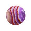 DSXJEZNJ natural stone pendant Natural Pendant Natural Two-Tone Agates Pendants Charms Round Pendants DIY for Necklace or Jewelry Making (Size : Purple Stripe)
