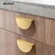 Maniglia per porta dell'armadio Maniglia a semicerchio per armadio diviso Maniglia per porta dell'armadio per scarpiera Maniglia per porta per mobili rotonda in oro a vista in lega di alluminio