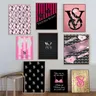 Pink V_Victorias Fashion Poster di buona qualità stampe di carta Kraft Vintage Home Room Cafe Bar
