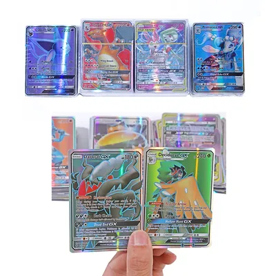 50-300pcs pokemon glänzende karten englische version mega gx vmax tag ex proxy sammel karten Image