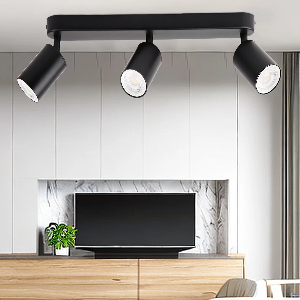 3-köpfige LED-Pendelleuchte GU10 Deckenstrahler, verstellbarer Kronleuchter, Deckenleuchte, LED-Schienenstrahler, Beleuchtung für Küche, Flur