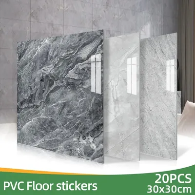 10/20 stücke PVC-Nachahmung Marmorboden aufkleber selbst klebende Wanda uf kleber wasserdichtes Image