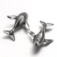 Pendentif baleine antique en acier inoxydable breloque 3D bracelet à faire soi-même pièces de