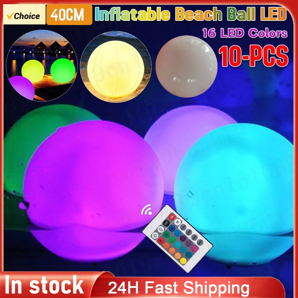 1-10 stücke im Freien schwimmen führte Ball Licht 16 Farben wasserdichte Rasen lampe Pool Spielzeug schwimmende Pool Lichter Teich Party Pool Dekoration Image