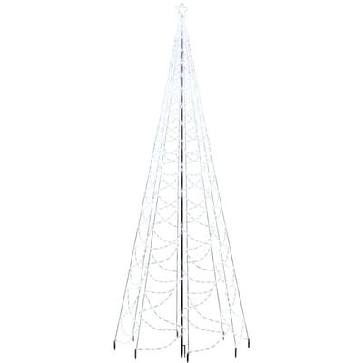 Vidaxl - LED-Weihnachtsbaum,Outdoor-Lichterketten mit Metallstange 1400 LEDs Kaltweiß 5 m