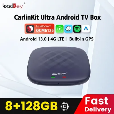 Carlinkit Tv Box Android 13 For Netflix YouTube Spotify Wireless CarPlay Android Auto QCM665 4G LTE