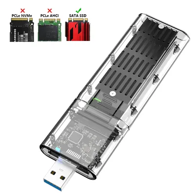 5Gbps High Speed M2 SSD CASE SATA Chassis M.2 To USB 3.0 SSD Adapter For SATA M / B Key SSD Disk Box