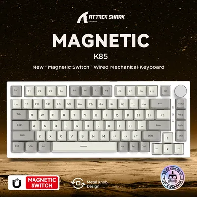 Attack Shark K85 Mag Customisable Mechanical Keyboard,Magnetic Switch,Hot-swappable,Metal