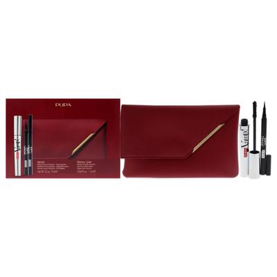 Vamp! and Skinny Liner Set by Pupa Milano for Women - 3 Pc 0.32oz Vamp! Mascara - 100 Black, 0.034oz