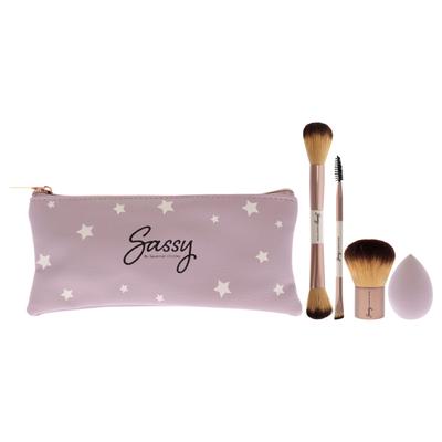 Sassy Brush Kit by Savannah Chrisley for Women - 5 Pc F04 Multi-Purpose Fase Brush, F05 Kabuki, E04