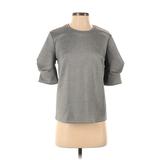 Express Short Sleeve Top Gray Crew Neck Tops - New - Women's Size X-Small