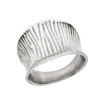 Fingerring JOBO "breit" Gr. 60, silber (edelstahlfarben), Fingerringe, Damen, 60, Edelstahl, Edelstahl mit Struktur Image