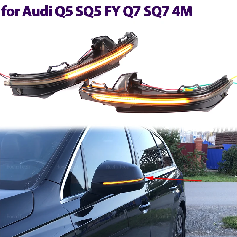 Lampeggiante dinamico Indicatore di direzione Indicatore specchietto laterale LED Lampeggiante per Audi Q5 SQ5 FY 2018-23, Q7 SQ7 4M 2016-2023