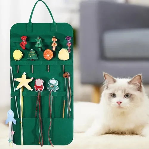 Haustier Aufbewahrung tasche Katze Spielzeug Aufbewahrung für Katze Stick Spielzeug Katzenminze